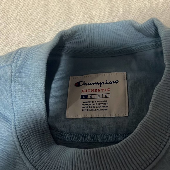 Blue Ombre Champion Crew Neck Sweatshirt Large - Picture 3 of 6